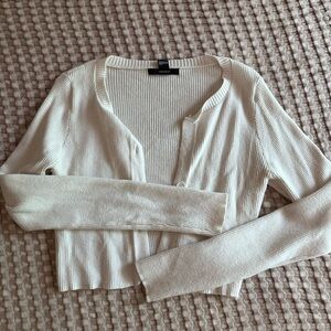 Forever 21 white cardigan
